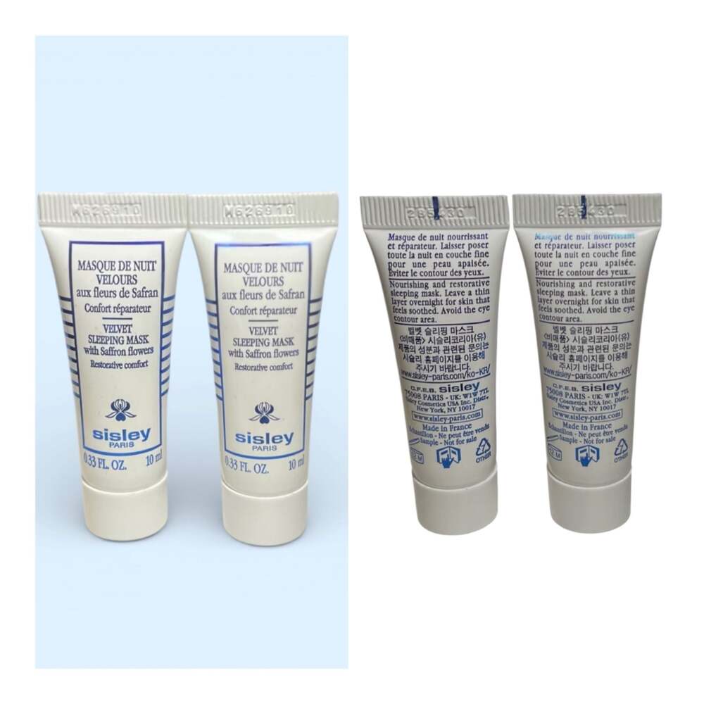 Lot of 2 Sisley Paris Velvet Sleeping Mask With Saffron Flowers Travel Size 10ml